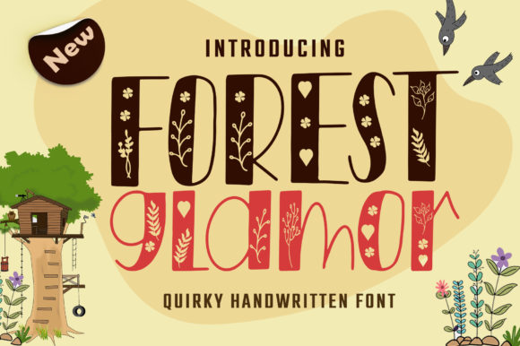 Forest Glamor: A Unique Display Font for Branding Projects