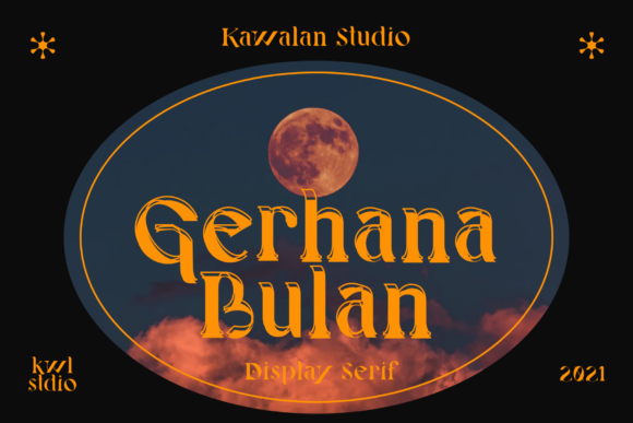 Gerhana Bulan: A Stylish Display Font for Web Projects