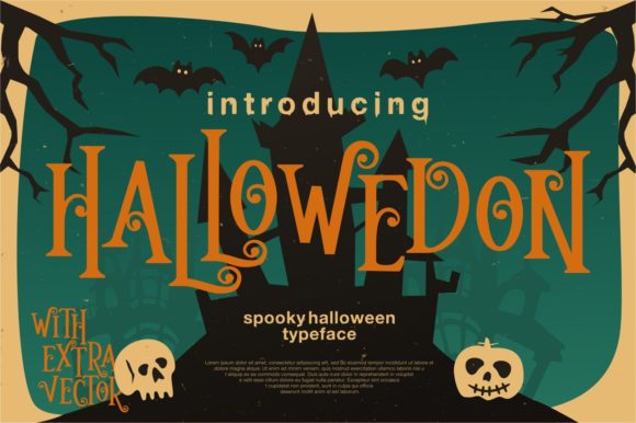 Hallowedon: A Spooky Display Font for Creative Projects
