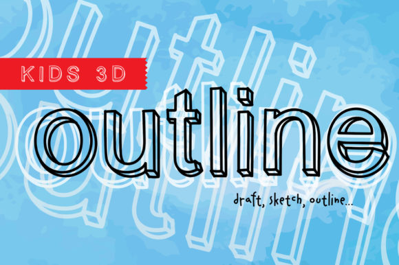 Kids 3D Outline: A Modern Display Font for Web Projects