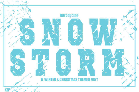 Snow Storm Font for Winter Crafts and More